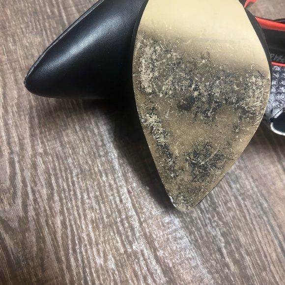 Sophia & Lee size 7 EUC snakeskin vegan leather Pointed-Toe Heels with strap - Picture 8 of 14